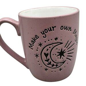 Sheffield home Pink Ceramic Mug With "Make Your Own Magic" Design 16 Oz READ